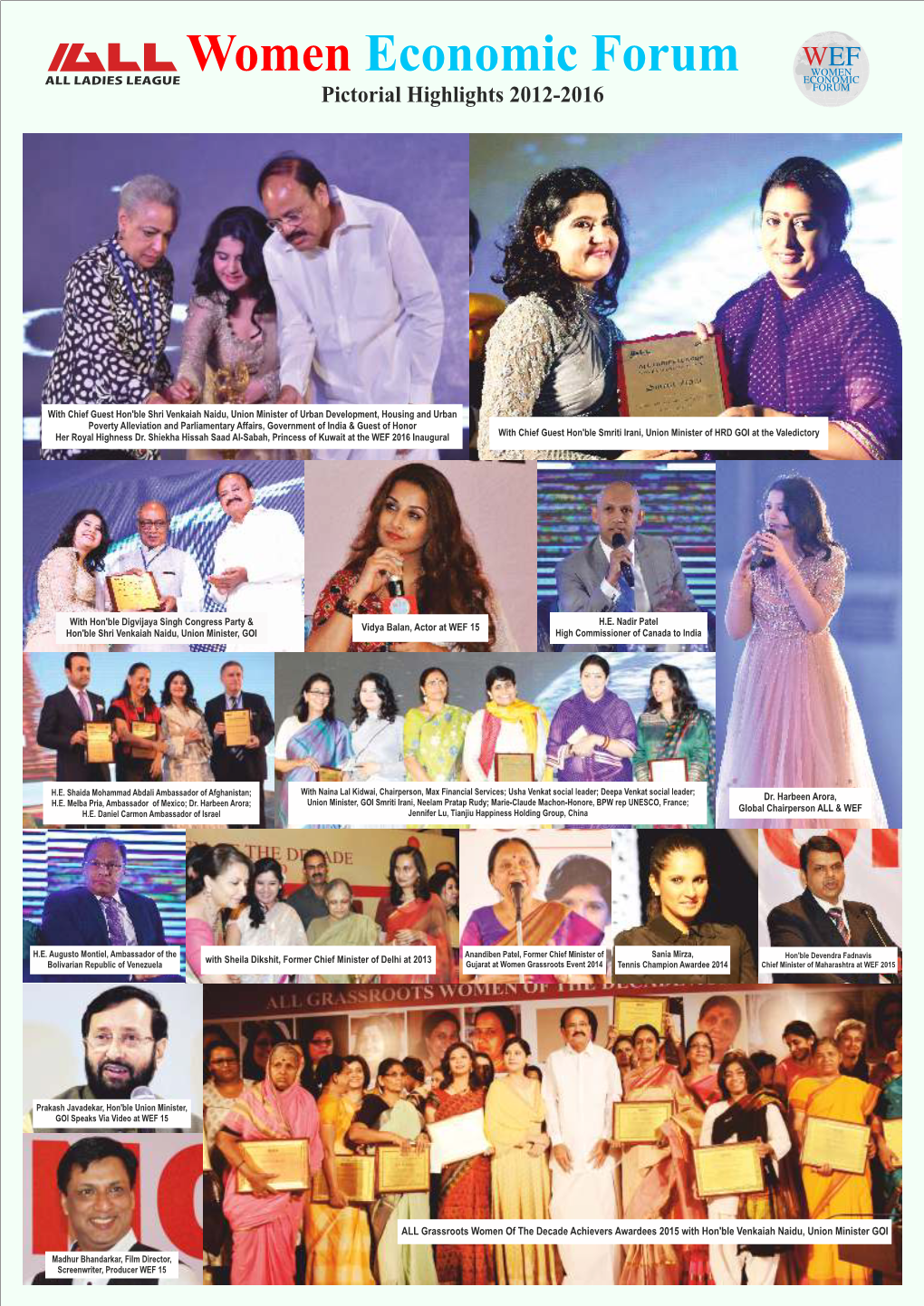 Women Economic Forum Pictorial Highlights 2012-2016