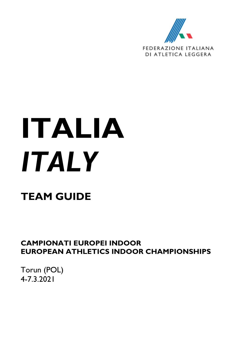 Le Schede Della Squadra Italiana (Pdf)