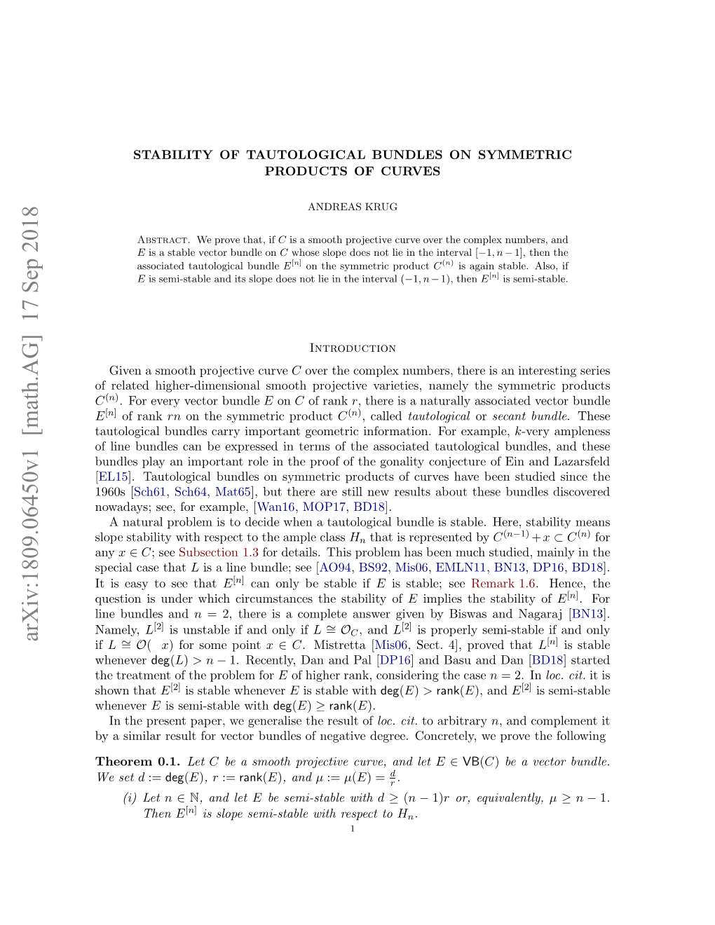 Stability of Tautological Bundles on Symmetric Products of Curves