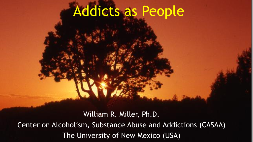 Addicts As People