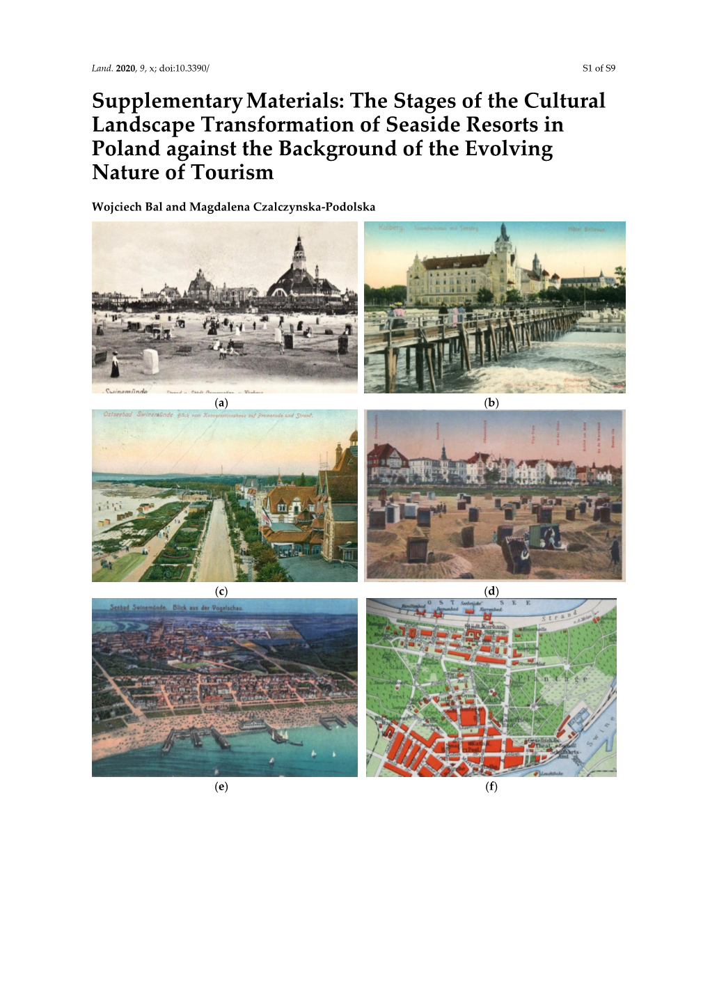 The Stages of the Cultural Landscape Transformation of Seaside Resorts in Poland Against the Background of the Evolving Nature of Tourism