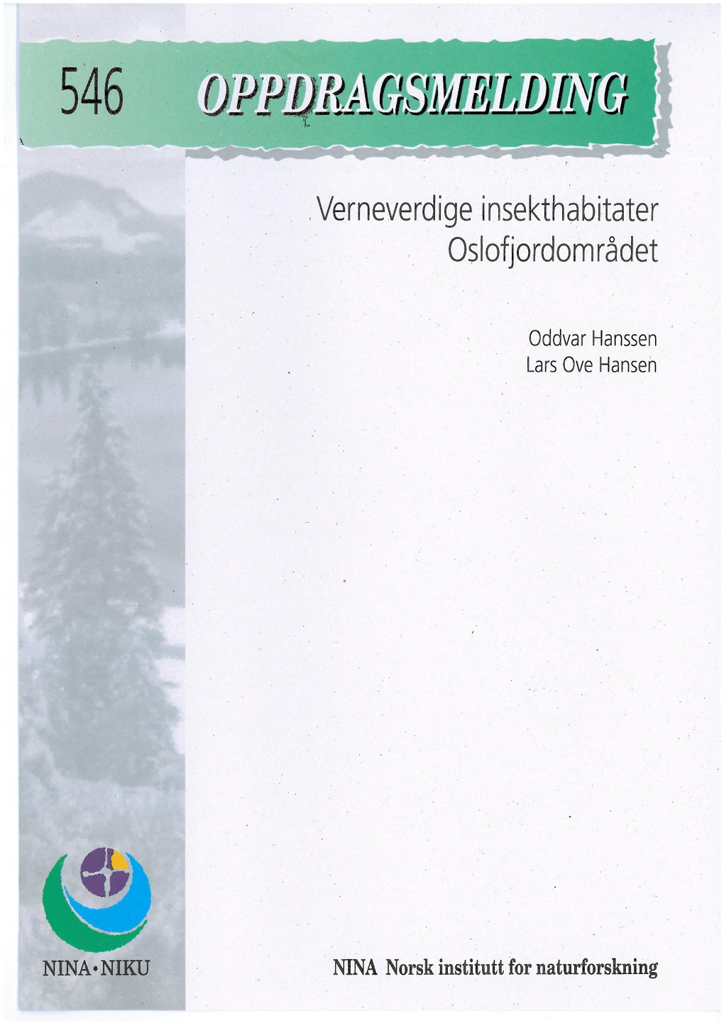 Verneverdige Nsekthabitater Oslofjordområdet