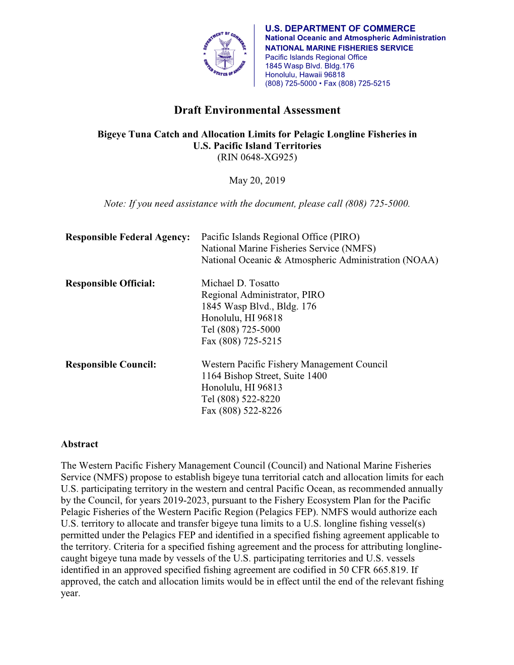 Draft Environmental Assessment