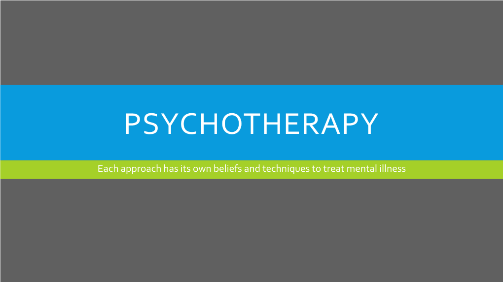 Psychotherapy