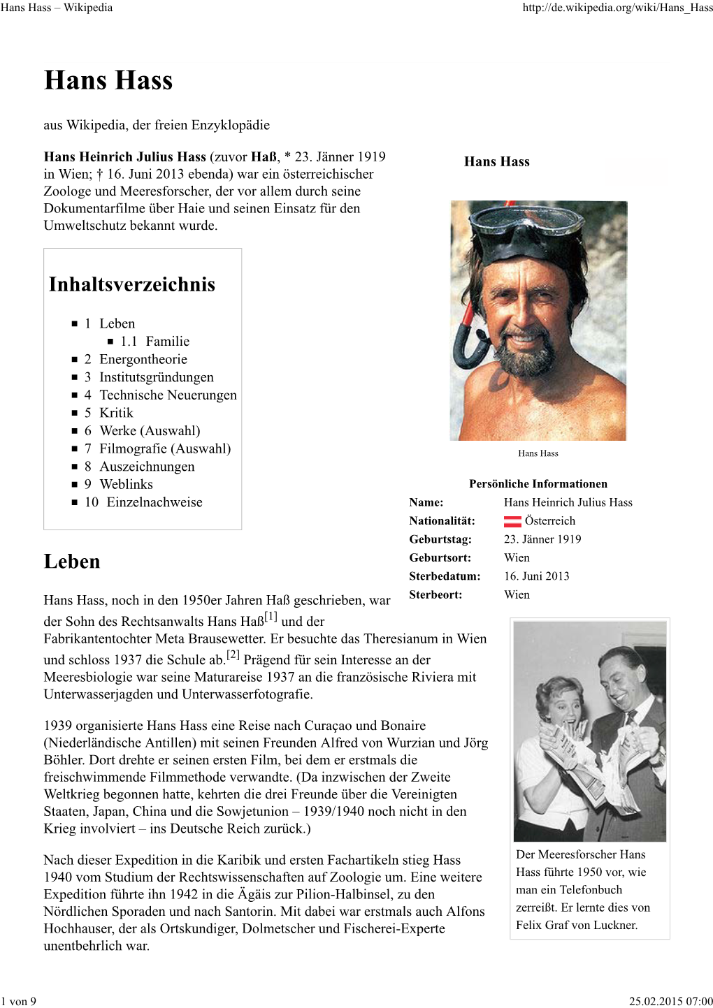 Hans Hass – Wikipedia