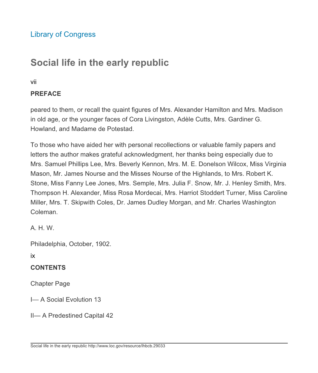 Social Life in the Early Republic: a Machine-Readable Transcription