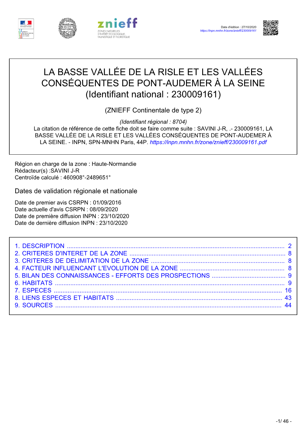 LA BASSE VALLÉE DE LA RISLE ET LES VALLÉES CONSÉQUENTES DE PONT-AUDEMER À LA SEINE (Identifiant National : 230009161)