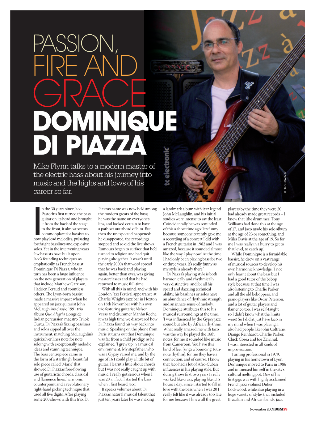Bass Guitar Magazine Nov 2009
