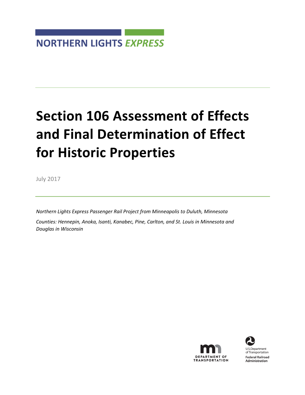 NLX Section 106 Determination of Effects