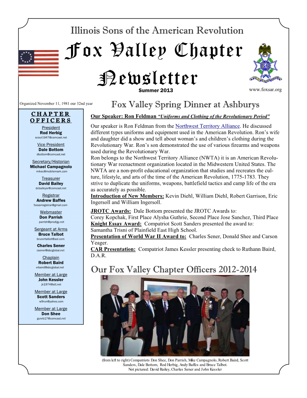 Summer 2013 Newsletter Final.Pub