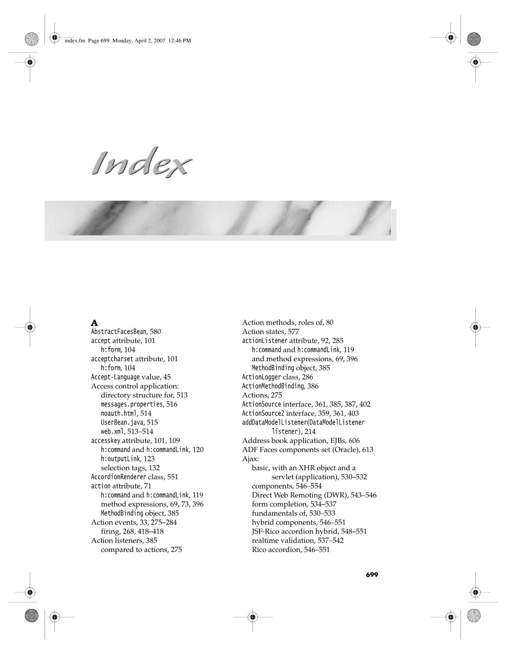 Chapter Index