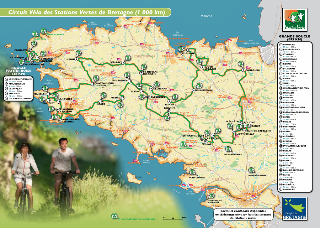 Circuit Vélo Des Stations Vertes De Bretagne (1 000 Km) Manche