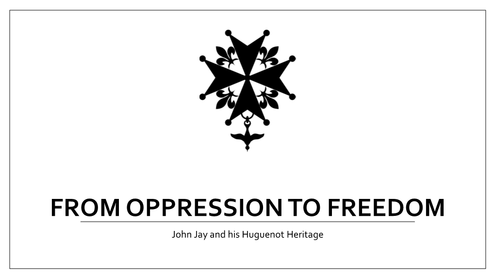 From Oppression to Freedom