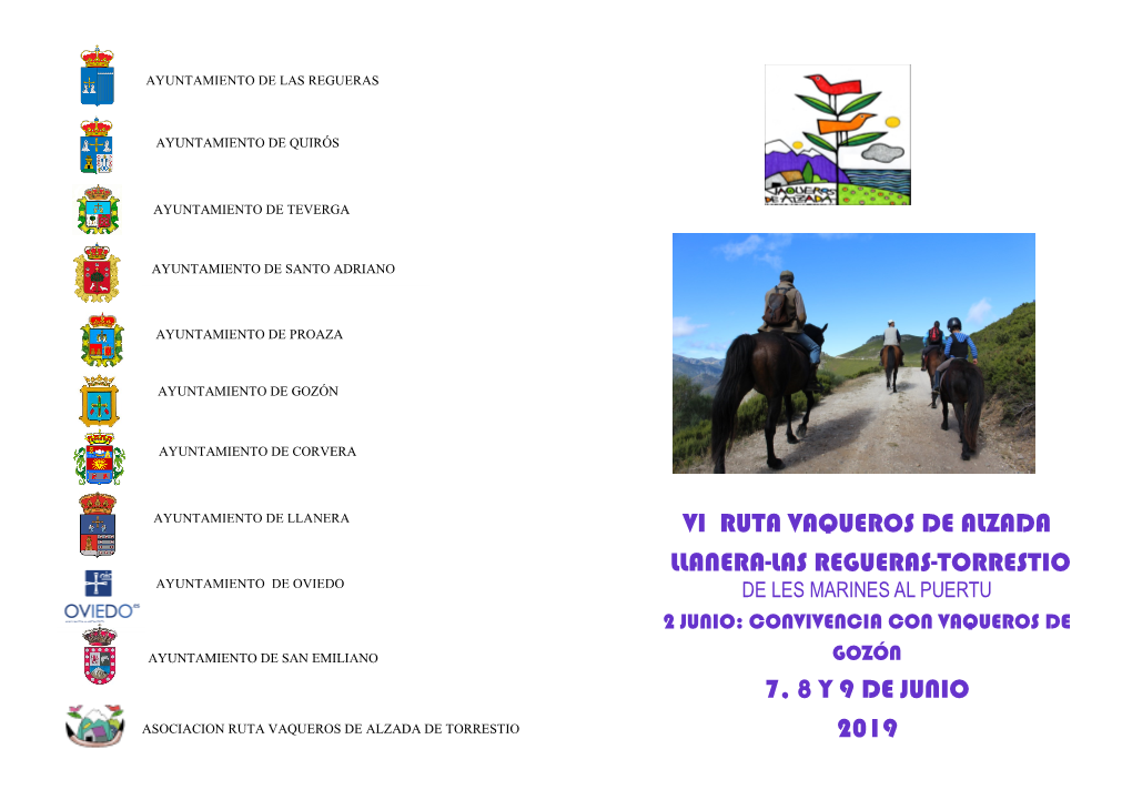 Vi Ruta Vaqueros De Alzada Llanera-Las Regueras-Torrestio Ayuntamiento De Oviedo De Les Marines Al Puertu 2 Junio: Convivencia Con Vaqueros De