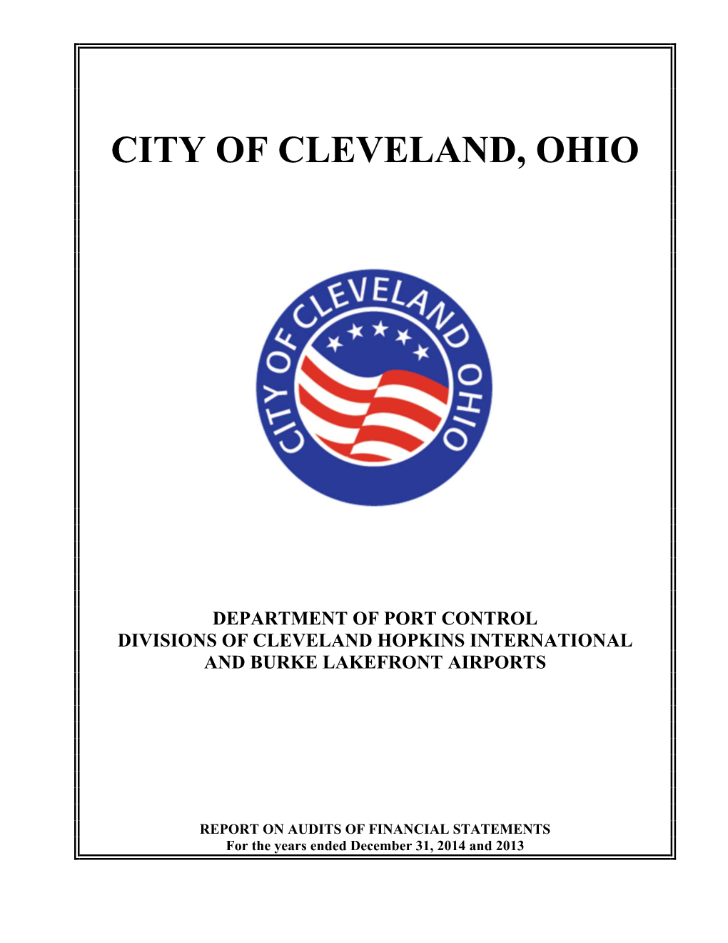 Department of Port Control Divisions of Cleveland Hopkins International and Burke Lakefront Airports