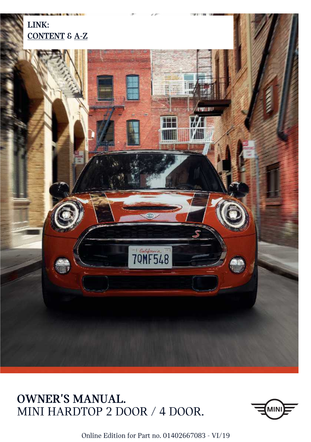 Owner's Manual. Mini Hardtop 2 Door / 4 Door