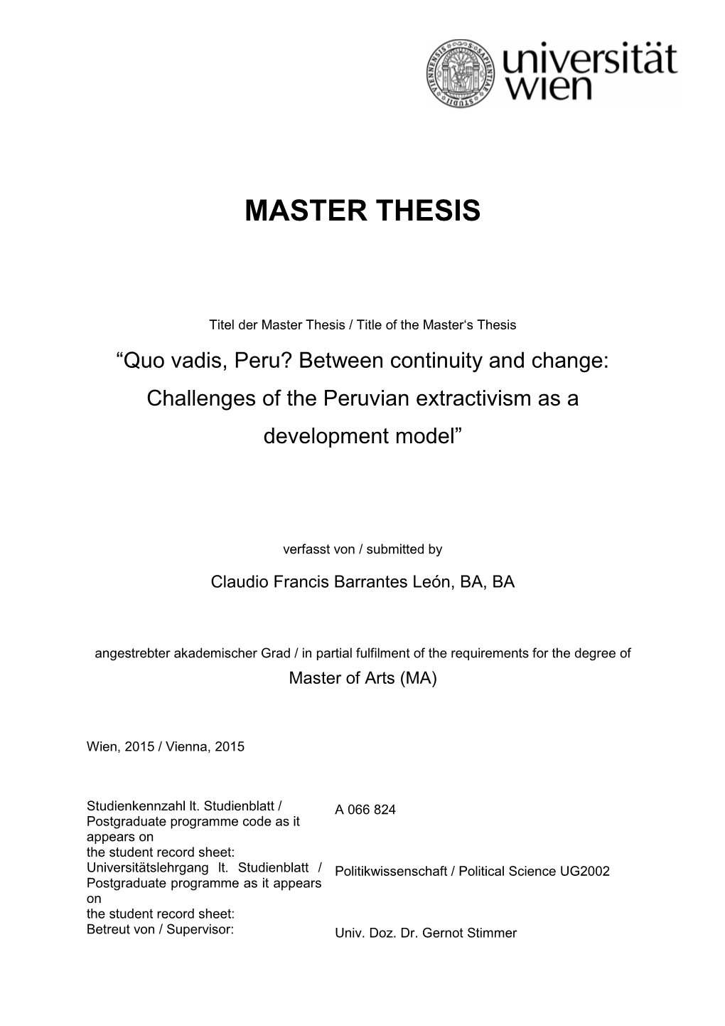 Master Thesis