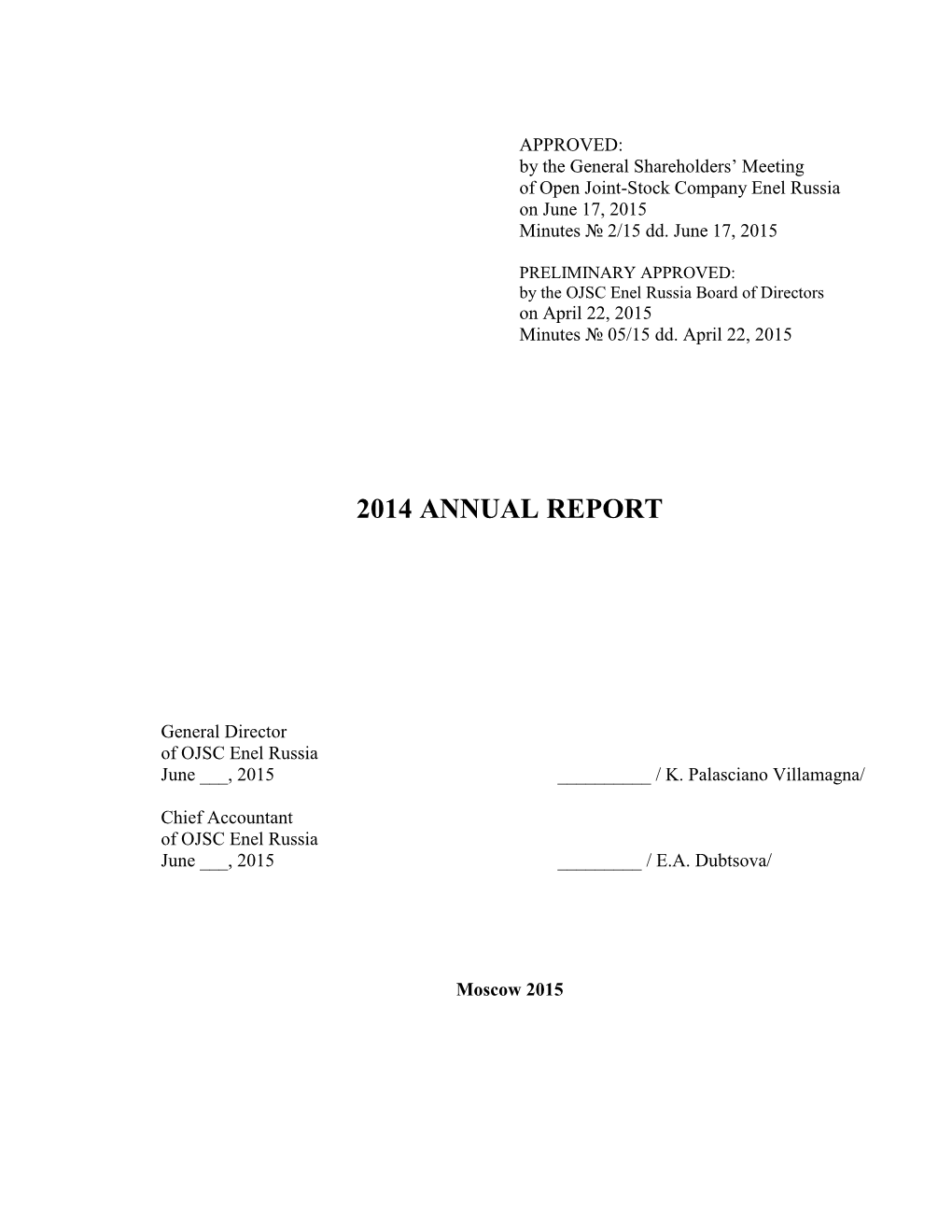 Annual Report 2014