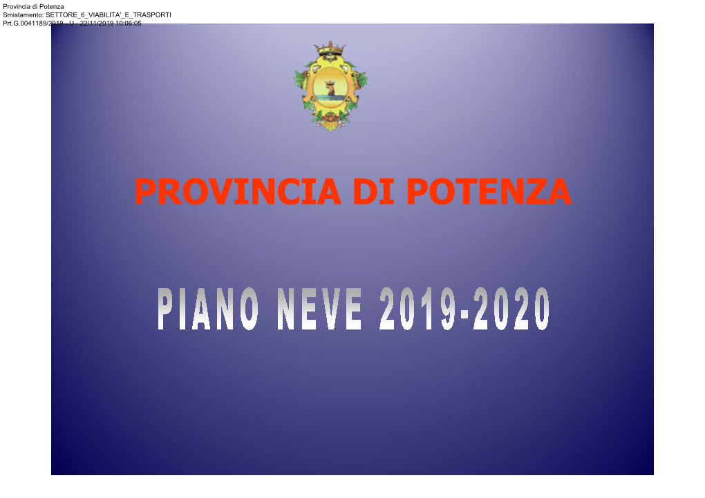 Provincia Provincia Di Potenza