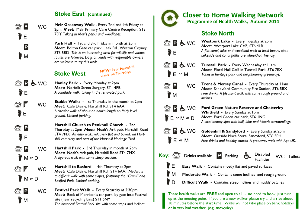 Closer to Home Walking Network