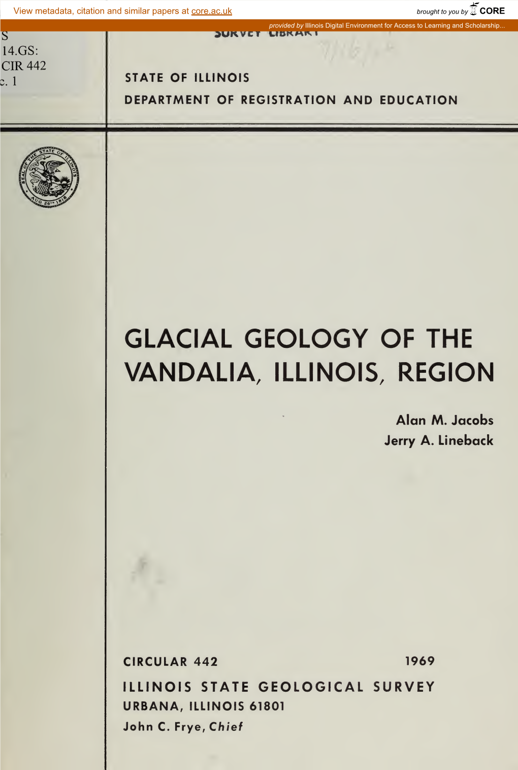 Glacial Geology of the Vandalia, Illinois, Region