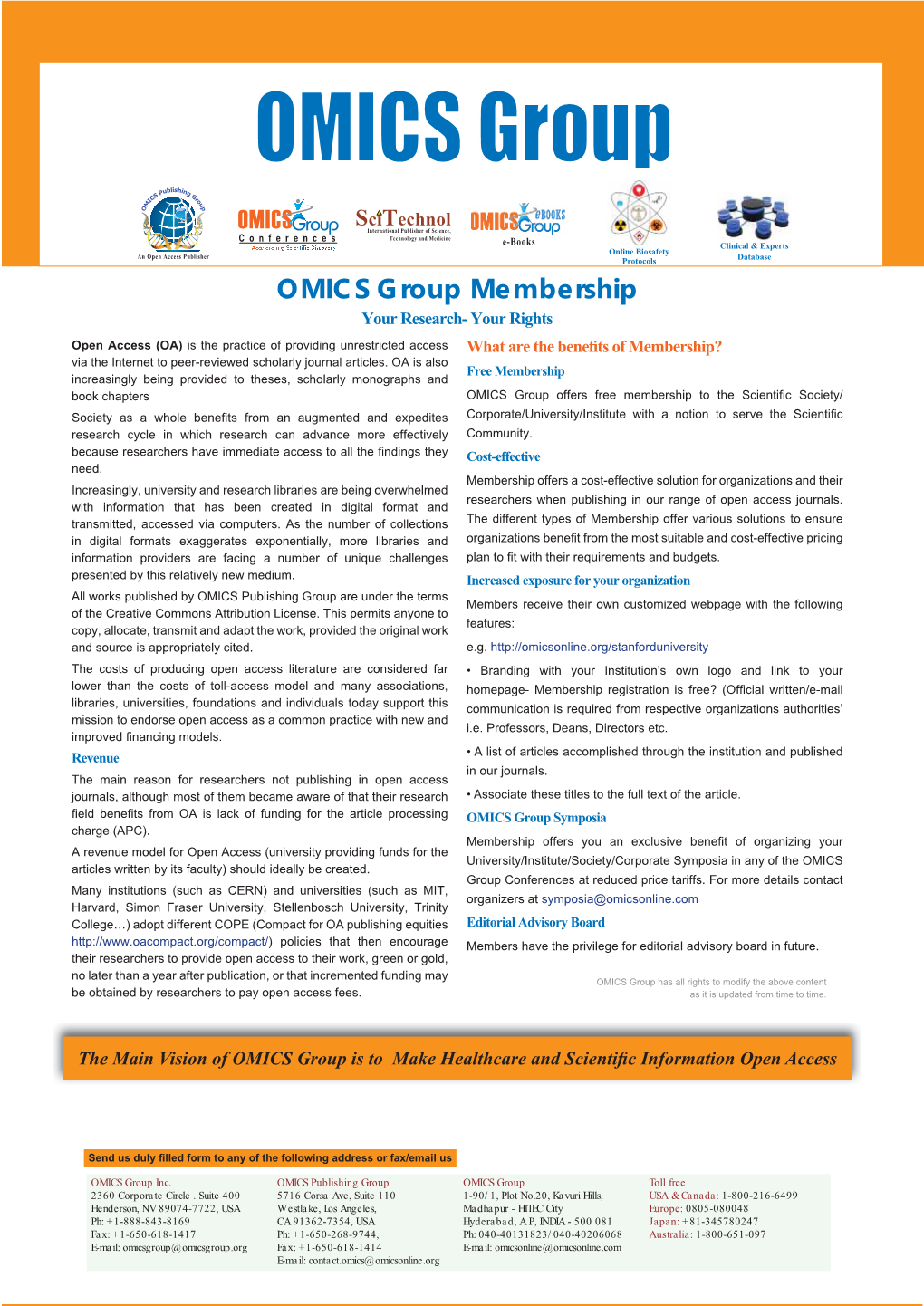 OMICS Group Membership