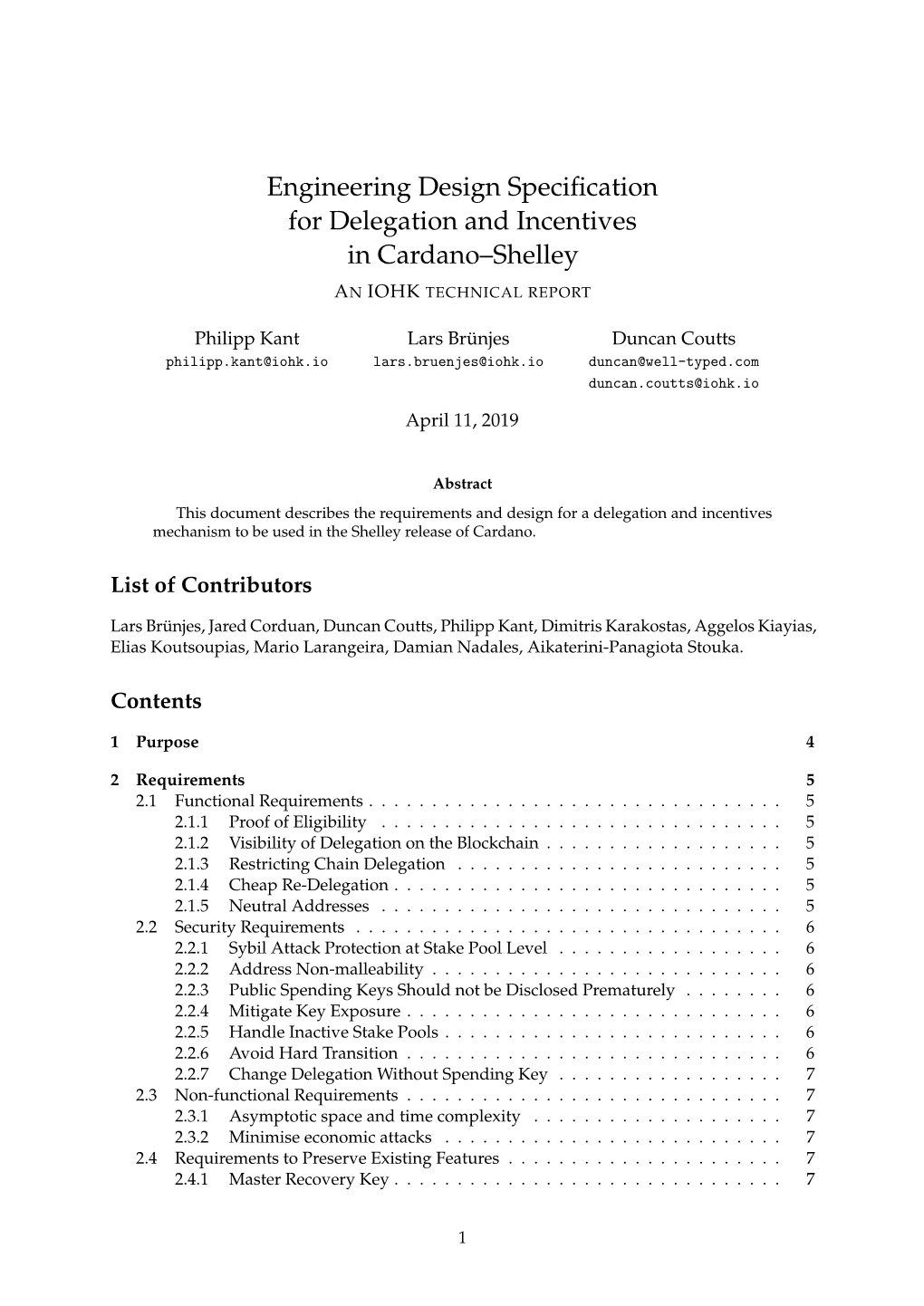 Design Specification for Delegation and Incentives in Cardano