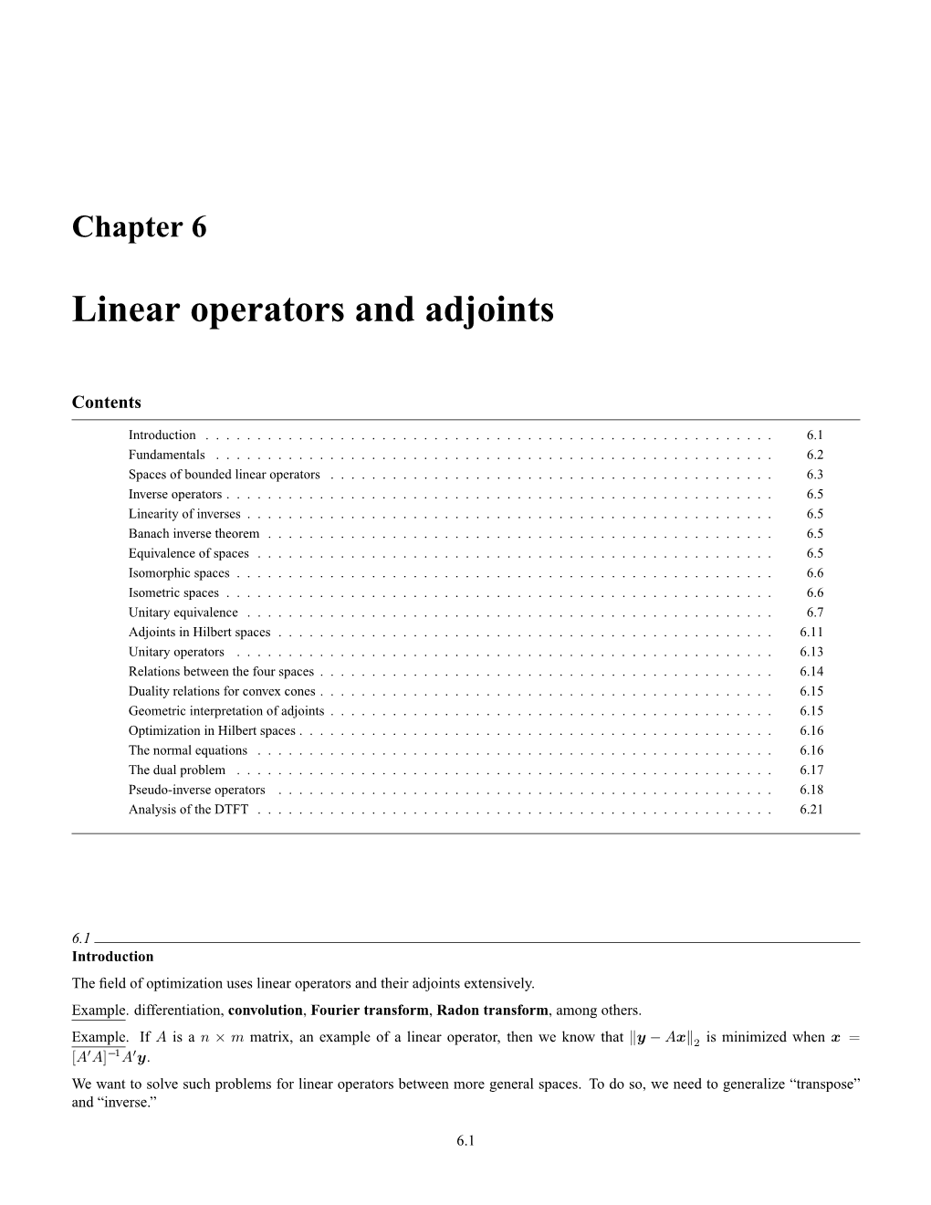 Linear Operators and Adjoints