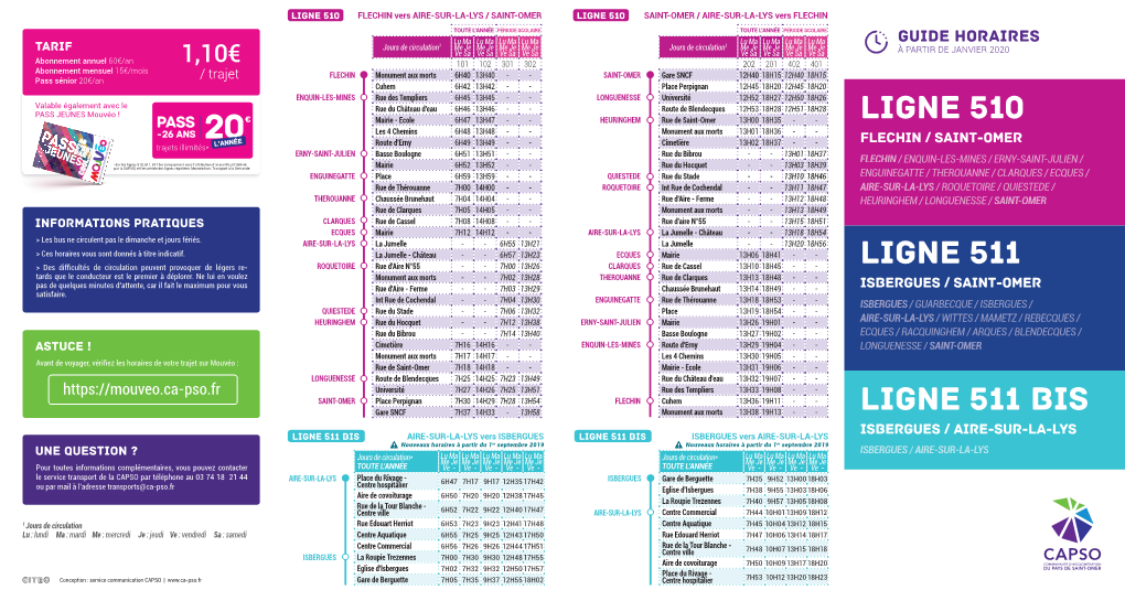 Horaires 19-20 510 511 511Bis.Indd