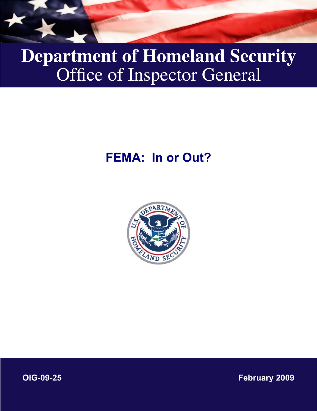 FEMA: in Or Out?
