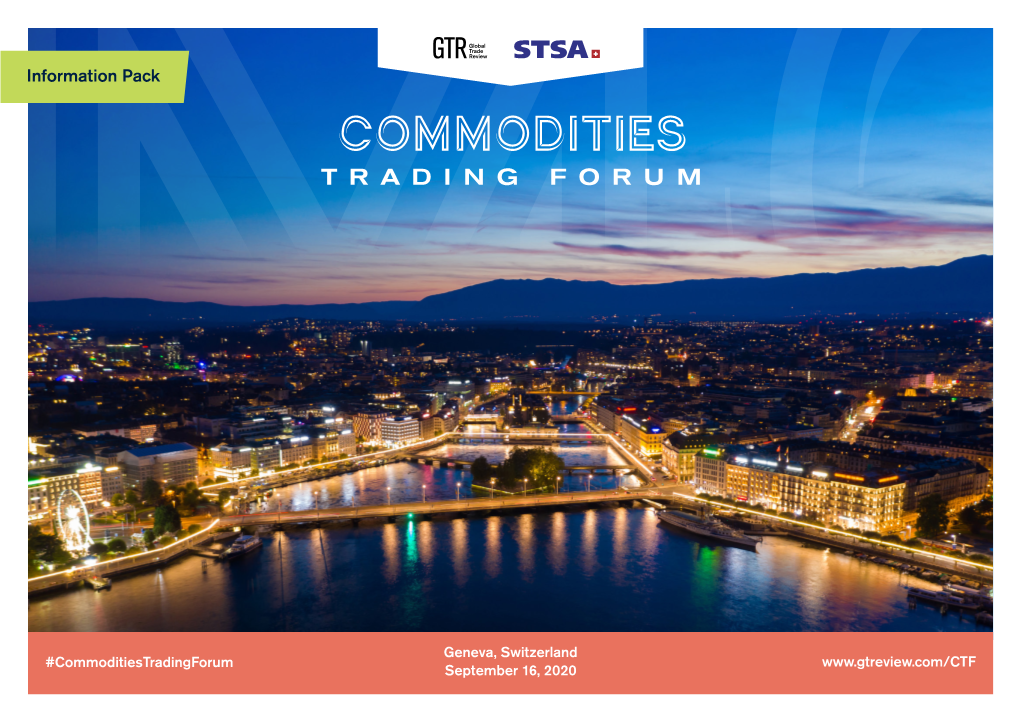 Geneva, Switzerland September 16, 2020 #Commoditiestradingforum