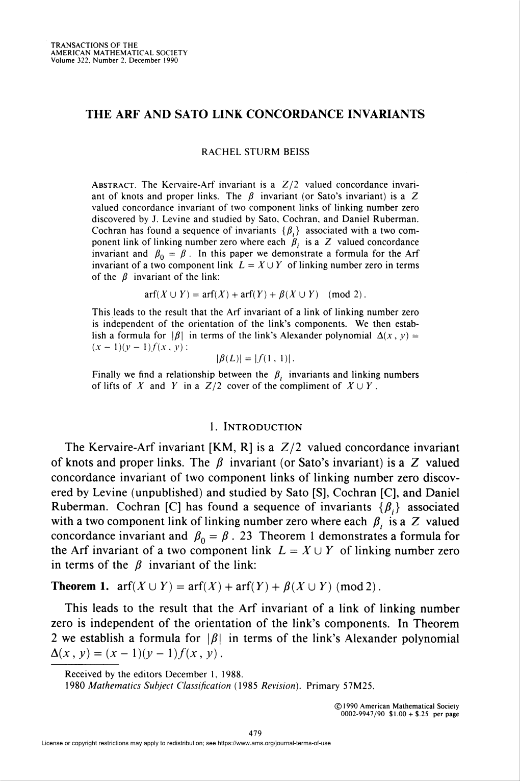 The Arf and Sato Link Concordance Invariants