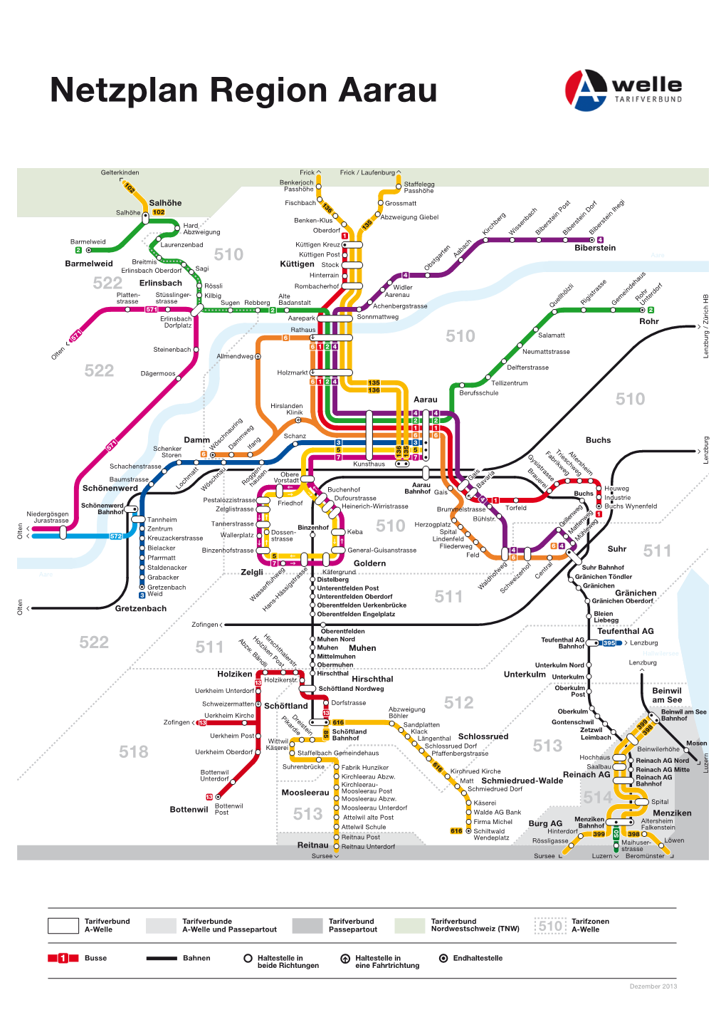 Netzplan Region Aarau