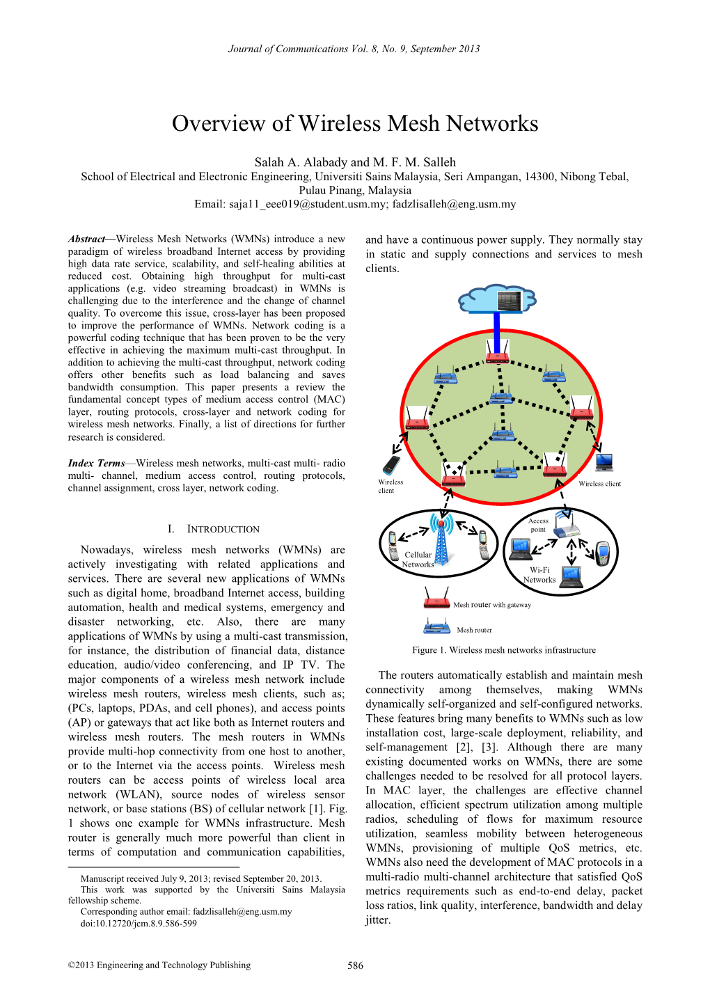 Overview of Wireless Mesh Networks