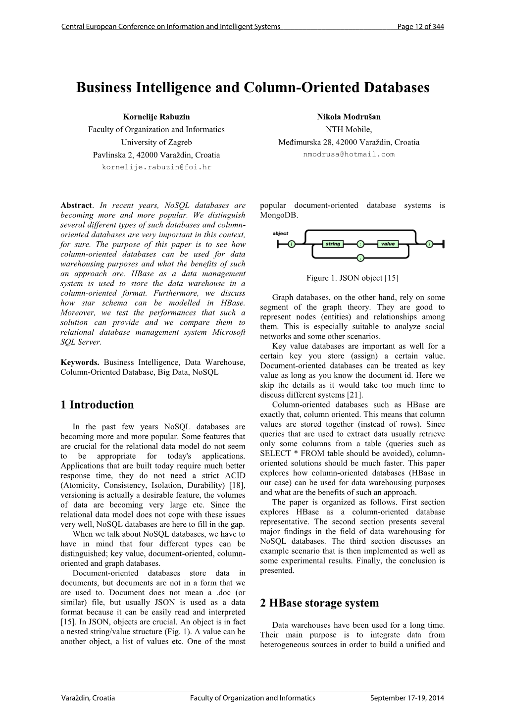 Business Intelligence and Column-Oriented Databases