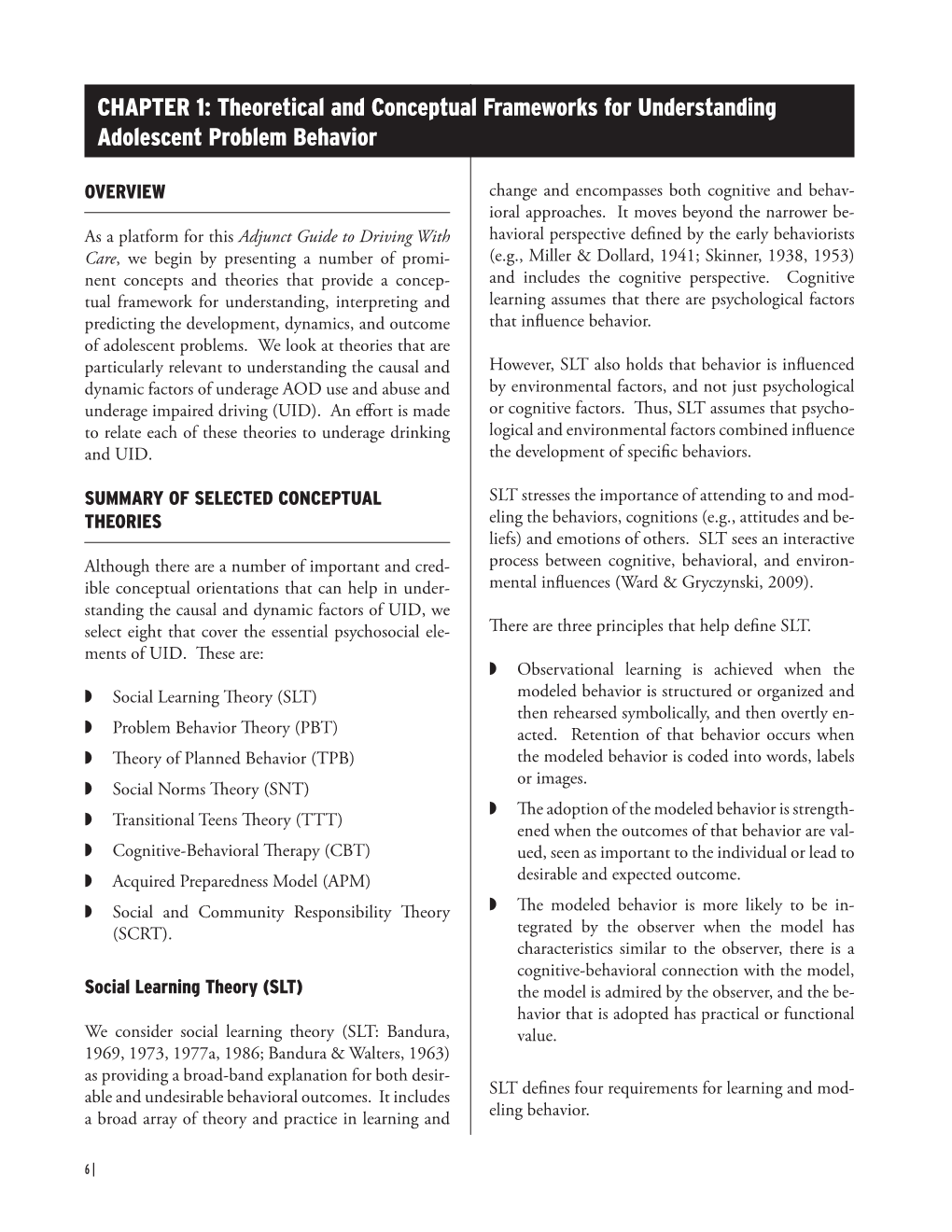 Chapter 1: Theoretical and Conceptual Frameworks for Understanding Adolescent Problem Behavior