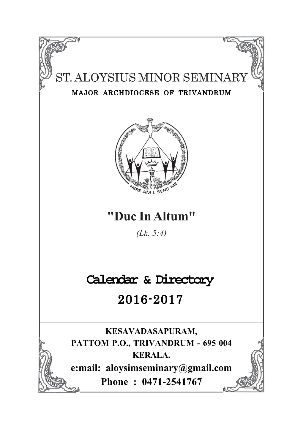 St. Aloysius Minor Seminary Major Archdiocese of Trivandrum