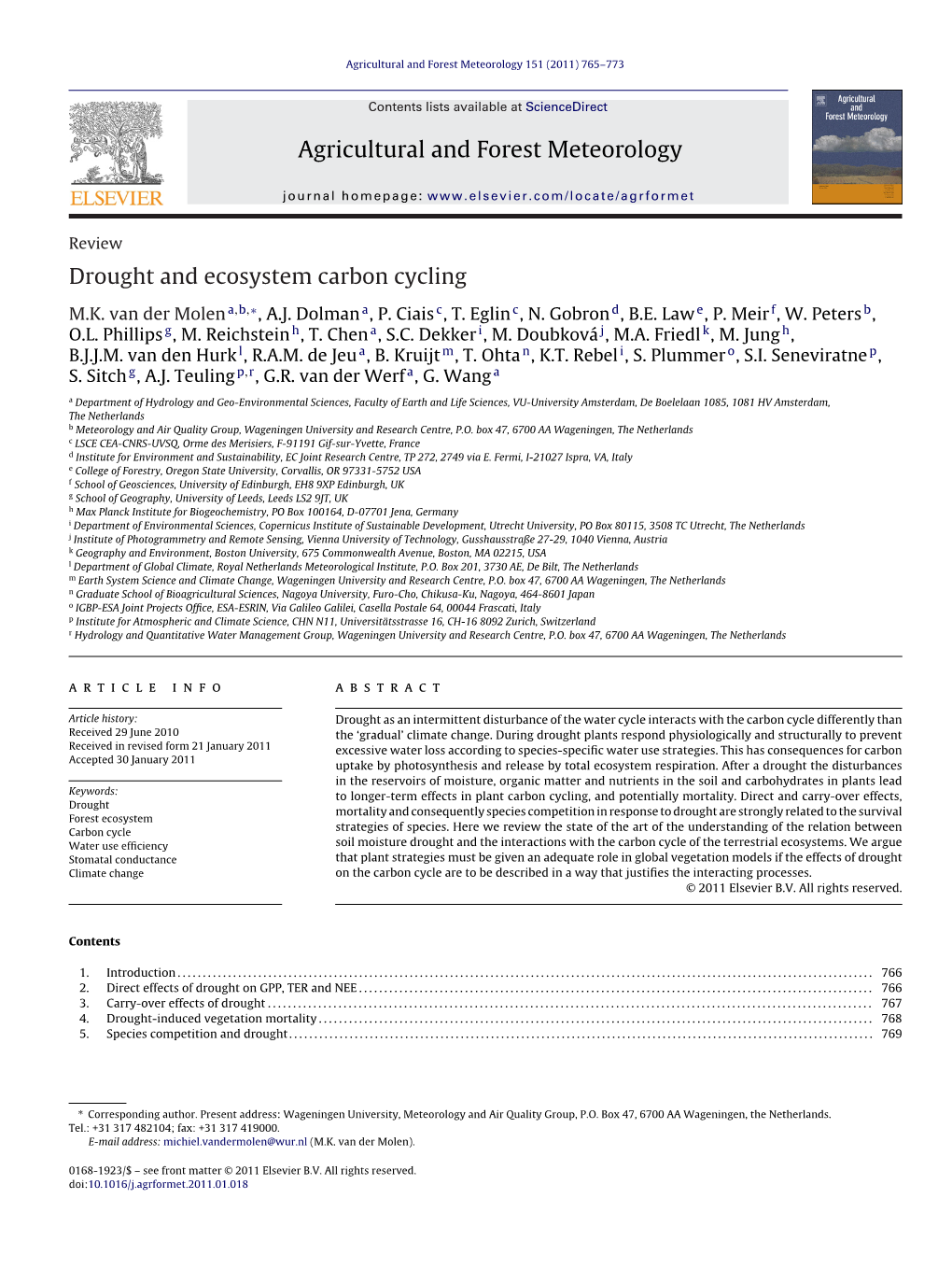 Drought and Ecosystem Carbon Cycling