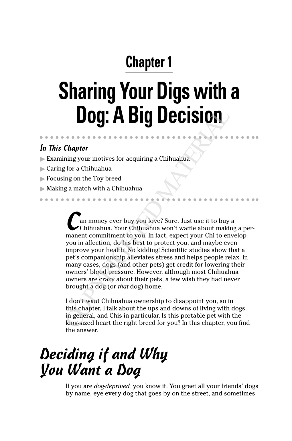 Sharing Your Digs with a Dog: a Big Decision