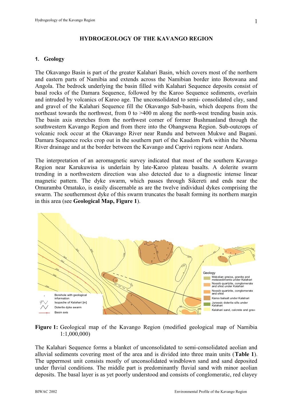 Hydrogeology of the Kavango Region