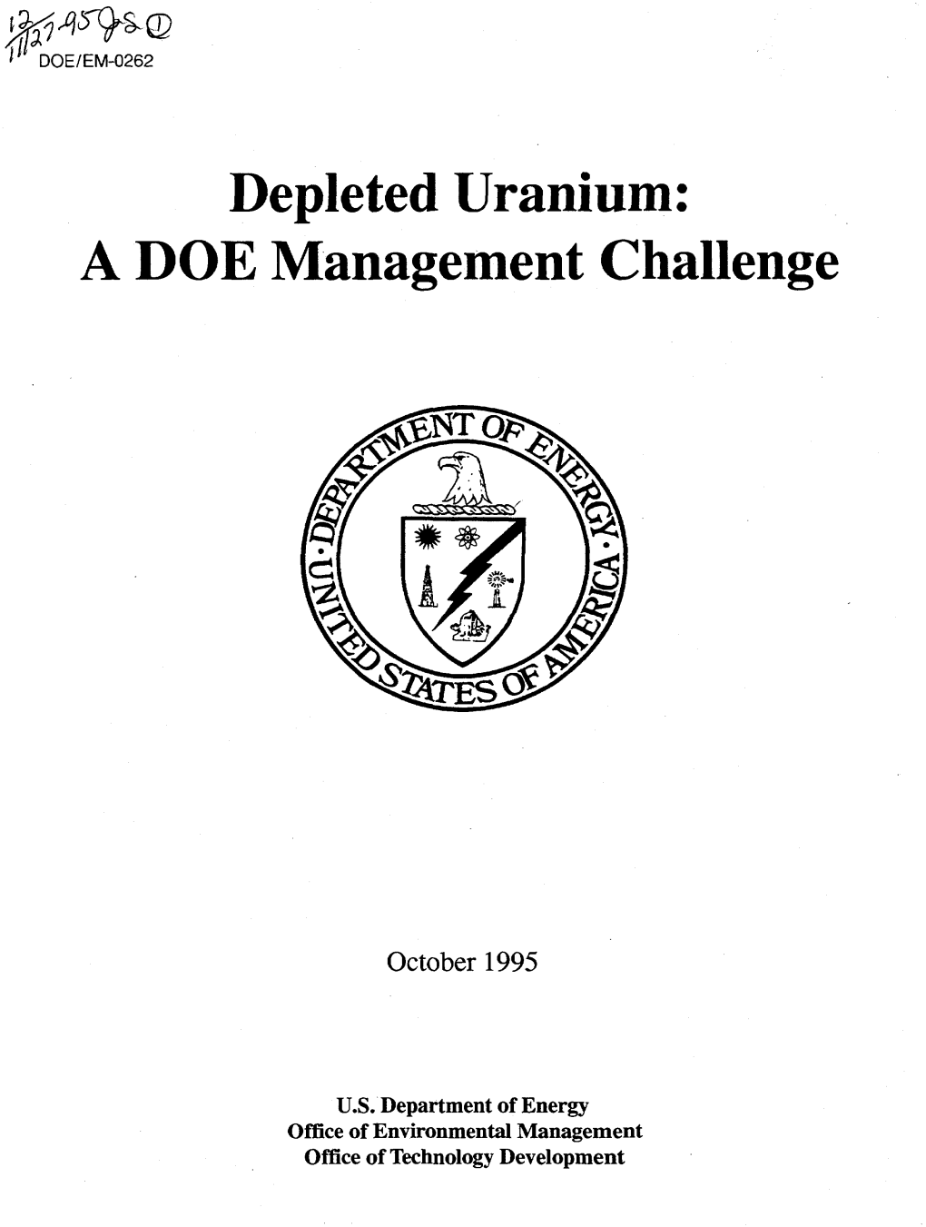 Depleted Uranium: a DOE Management Challenge