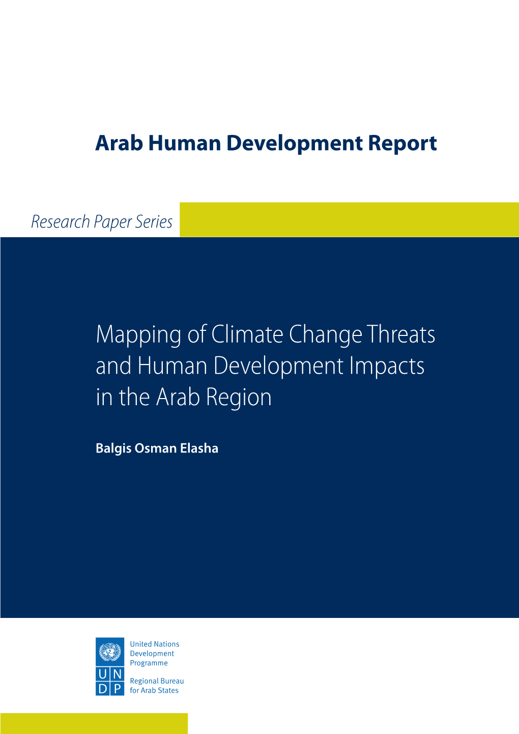 Mapping of Climate Change Threats and Human Development Impacts in the Arab Region