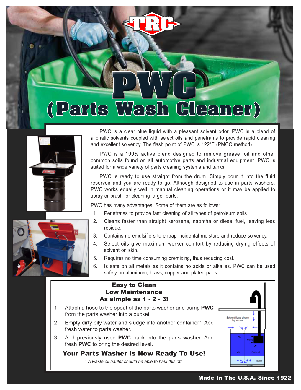 PWC (Parts Wash Cleaner)