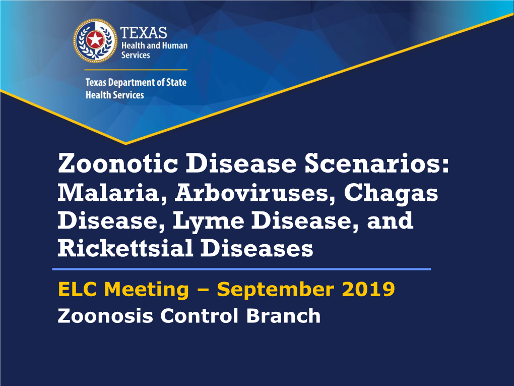 Zoonotic Disease Scenarios