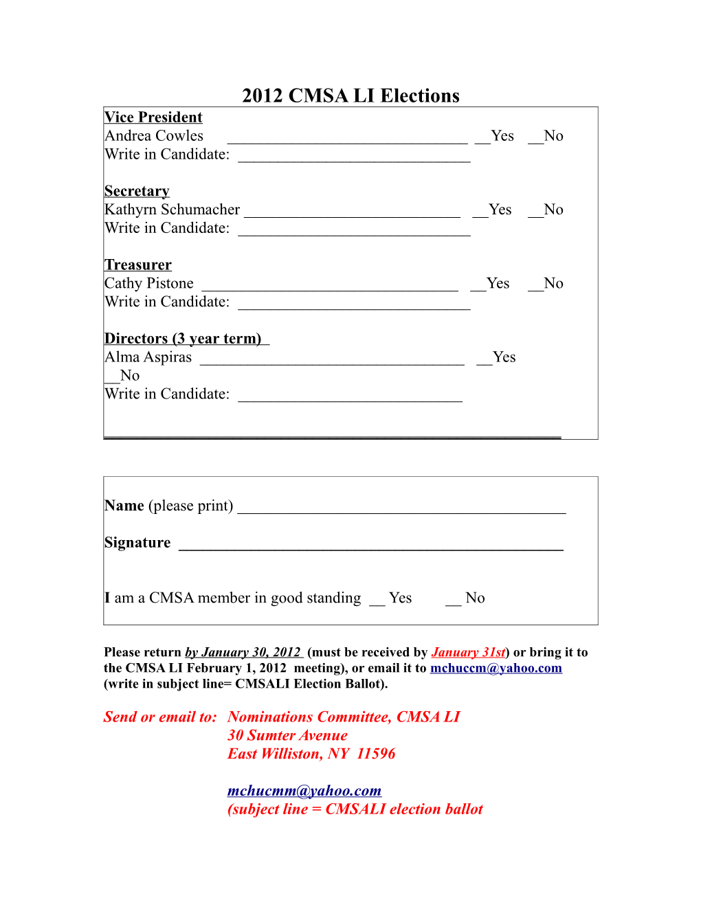 2004 CMSA LI Elections