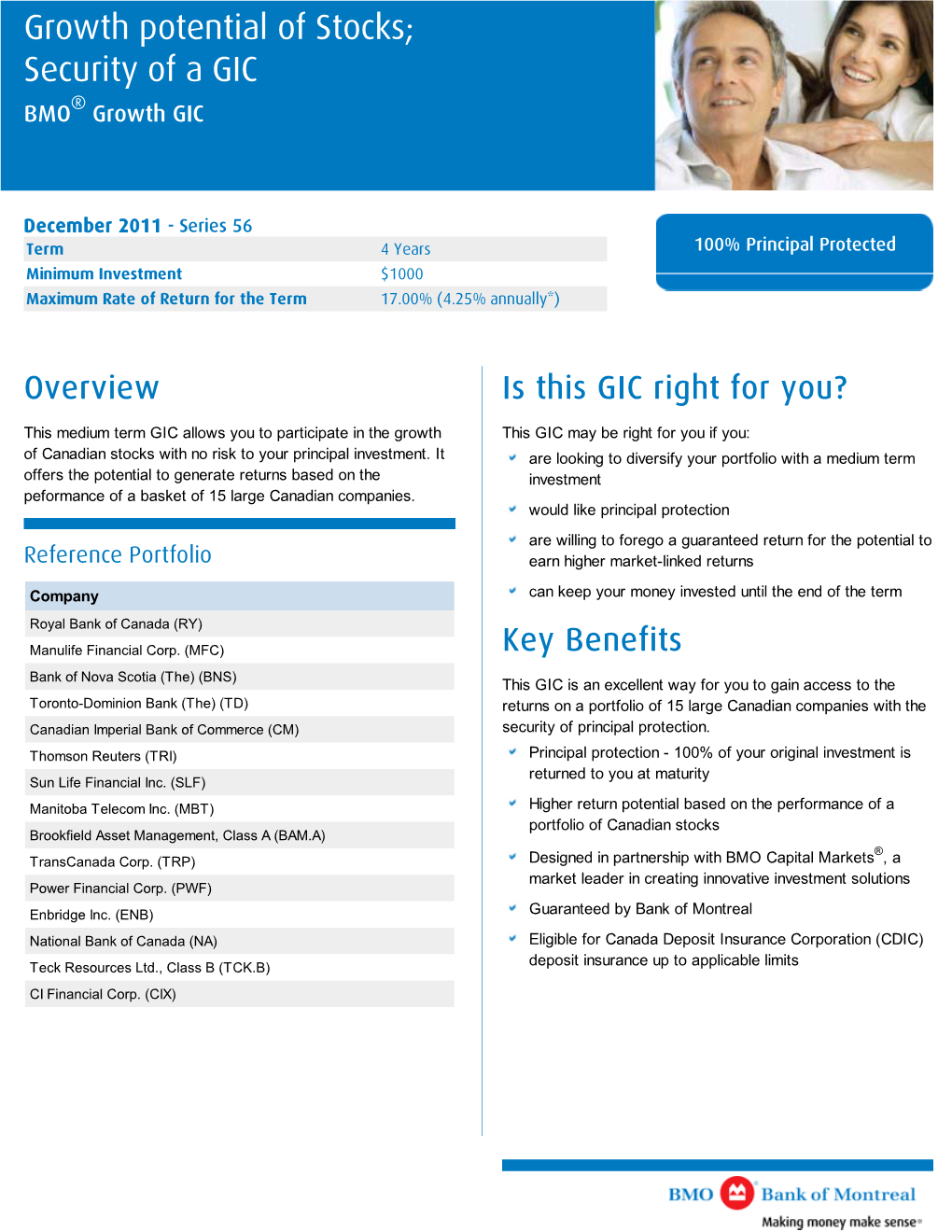 BMO Growth GIC Reference Portfolio