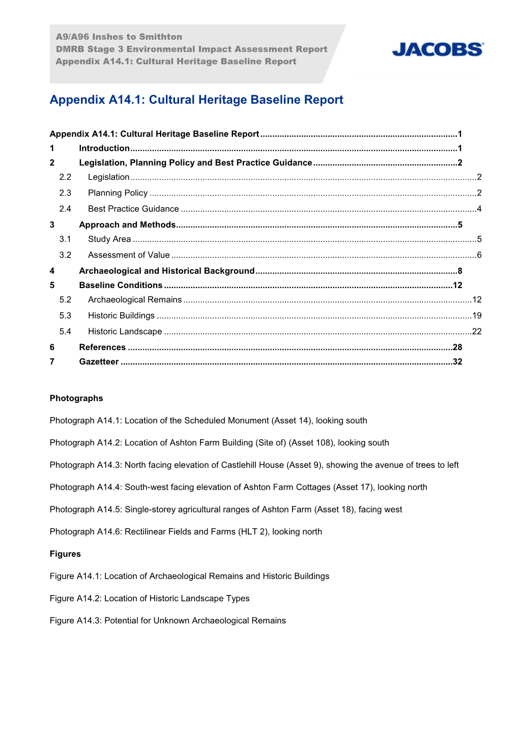 Cultural Heritage Baseline Report