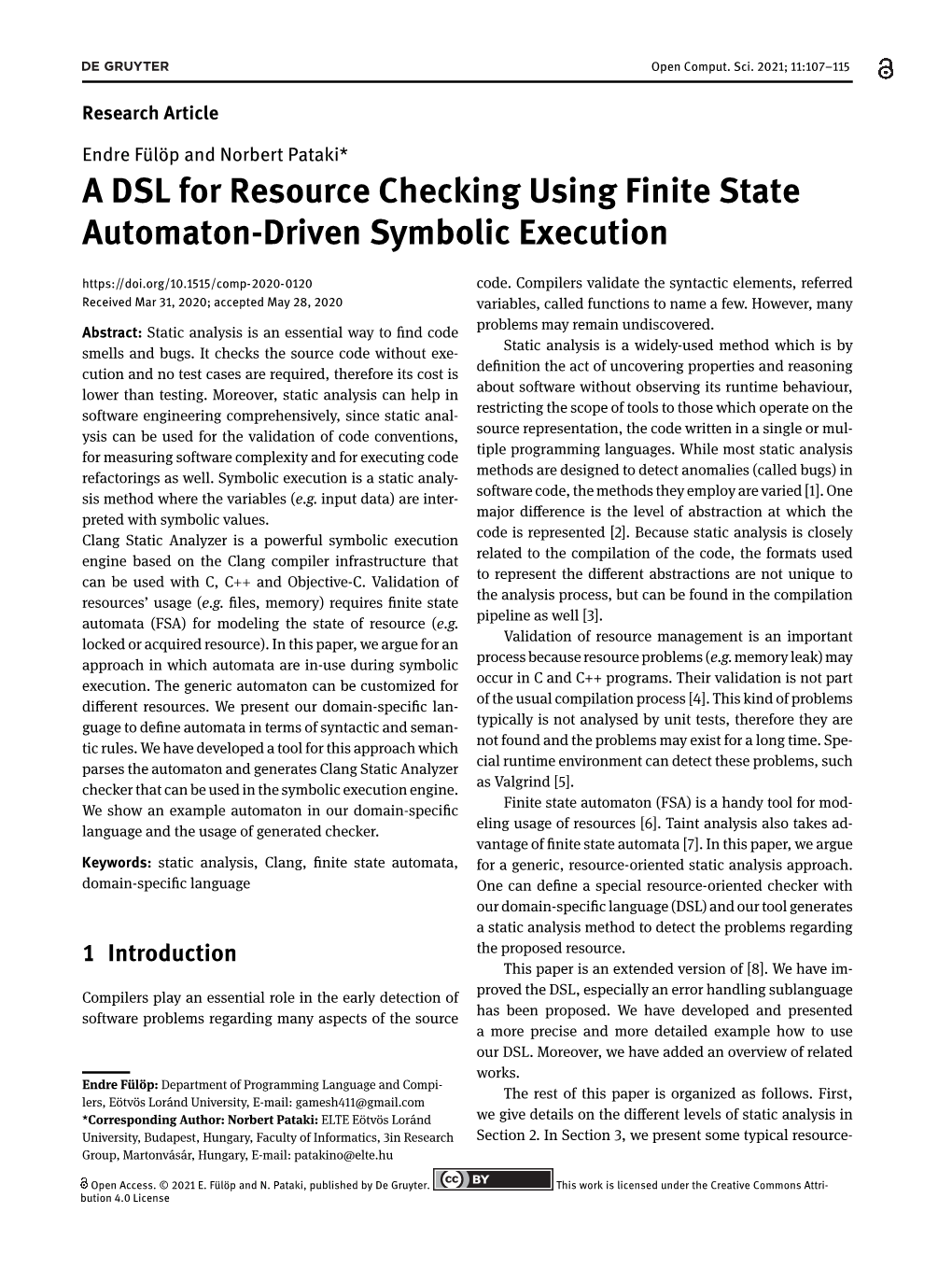 A DSL for Resource Checking Using Finite State Automaton-Driven Symbolic Execution Code