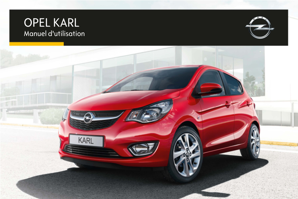 OPEL KARL Manuel D'utilisation OPEL Karl Owner Manual (GMK-Localizing-EU LHD-9231167) - 2016 - Crc - 9/10/15