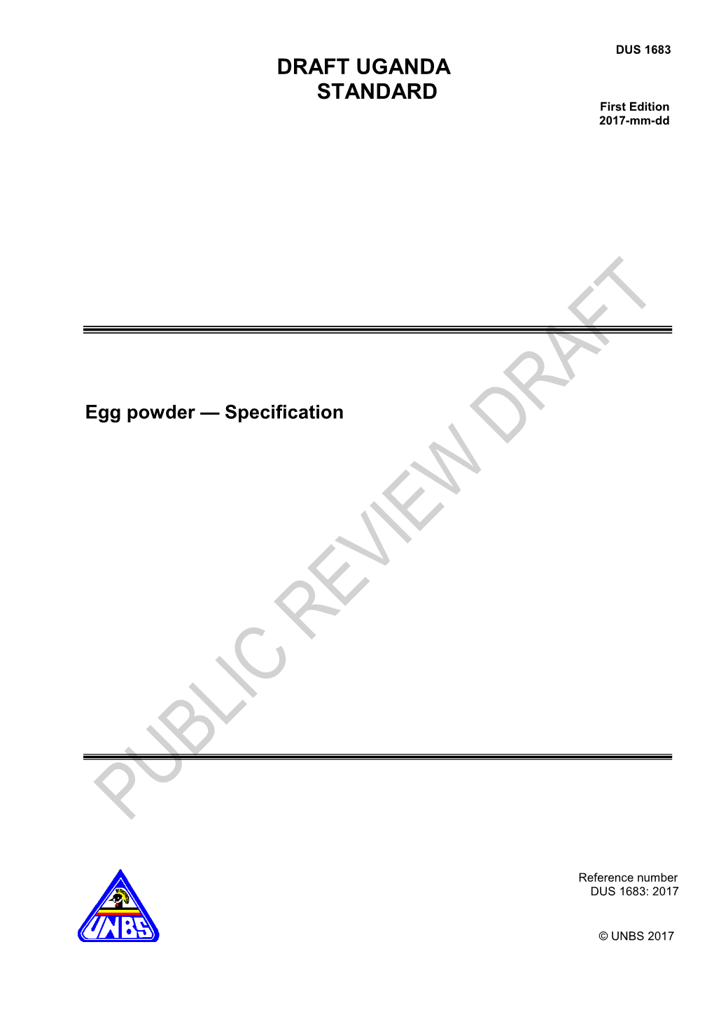 Egg Powder — Specification